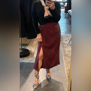 Rag & Bone crepe twist silk skirt